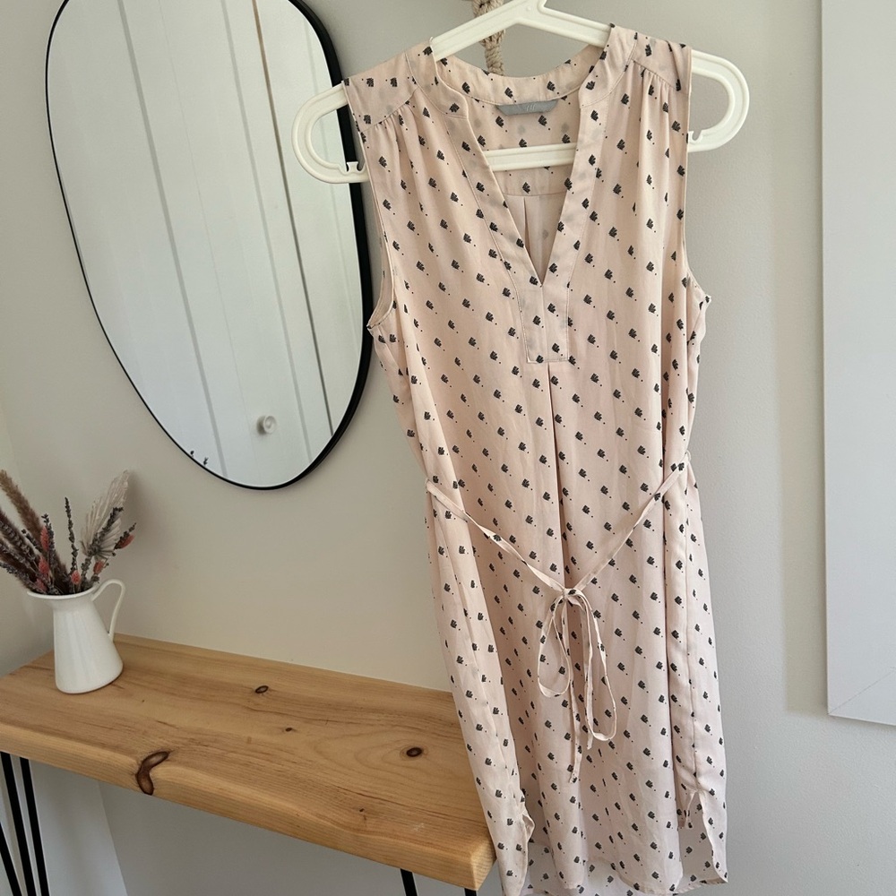 H&M Pink Polka Dot Midi Dress